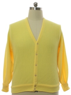 1980's Mens Golf Style Cardigan Sweater