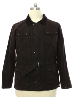 1980's Mens Walker and Hawkes Waxed Car Coat Jacket