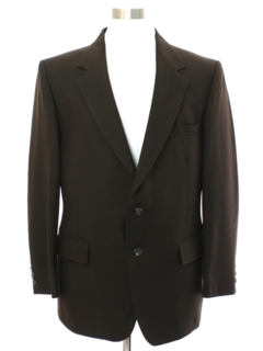 1980's Mens Brown Disco Blazer Sport Coat Jacket