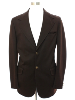 1970's Mens Brown Disco Blazer Sport Coat Jacket