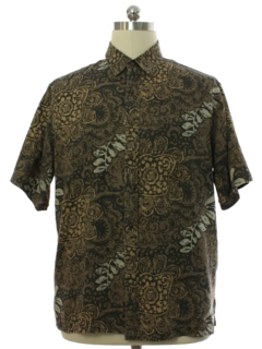 1990's Mens Cotton Linen Hawaiian Shirt