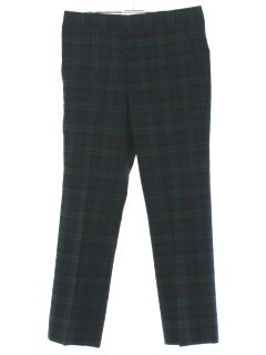 1980's Mens Scottish Wool Tartan Plaid Pants