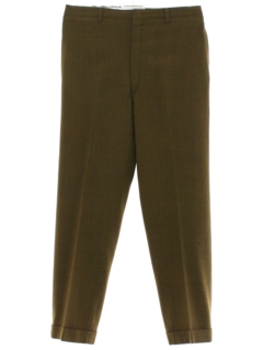 1960's Mens Mod Flat Front Slacks Pants