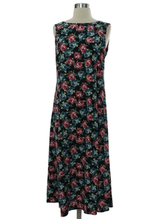 1990's Womens Rayon Maxi Dress