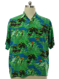 1980's Mens Rayon Hawaiian Shirt