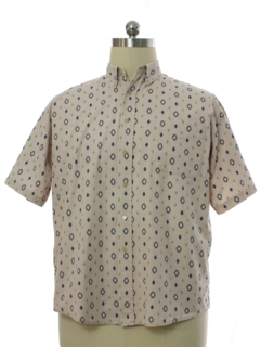 1980's Mens Graphic Print Cotton Shirt