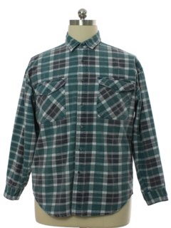 1990's Mens Heavy Cotton Flannel Shirt