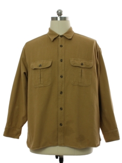 1990's Mens Grunge Heavy Cotton Chamois Cloth Flannel Shirt