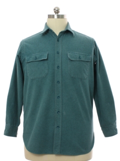 1980's Mens LL Bean Heavy Cotton Chamois Cloth Flannel Shirt