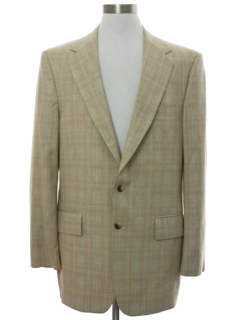 1970's Mens Plaid Disco Blazer Sport Coat Jacket