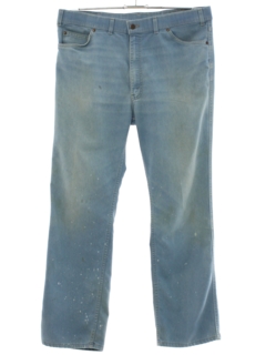 1970's Mens Grunge Brushed Cotton Blend Levis For Men Jeans-cut Pants
