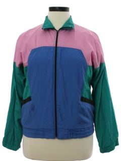 1980's Womens Windbreaker Track Jacket
