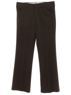 1970's Mens Brown Flared Disco Style Leisure Pants
