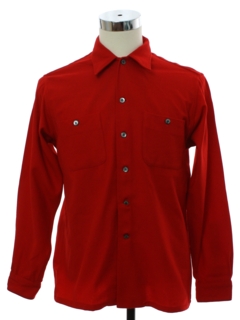 1960's Mens Mod Wool Sport Shirt