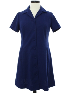 1960's Womens Mod Knit A-Line Dress