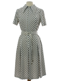 1960's Womens Mod Print Knit Dress