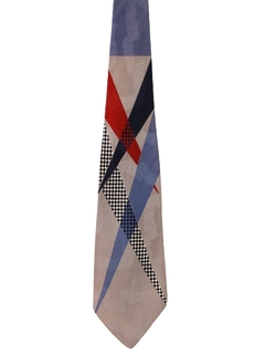 1940's Mens Abstract Geometric Wide Swing Necktie