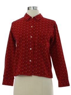 1950's Womens/Girls Fab Fifties Flannel Print Shirt