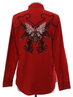 1990's Womens Rodeo Style Embroidered Western Shirt