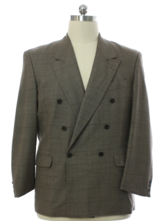 1980's Mens Totally 80s Swing Style Double Breasted Blazer Sportcoat Jacket