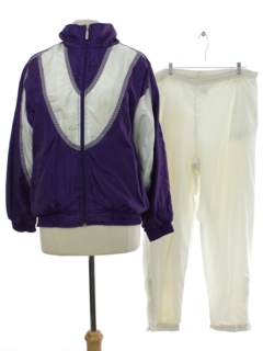 1980's Womens Totally 80s Nylon Combo Track Suit