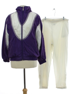 1980's Womens Totally 80s Nylon Combo Track Suit