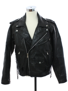 1990's Mens Motorcycle Leather Jacket