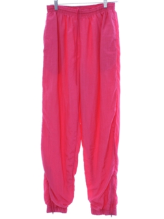 1980's Womens Totally 80s Baggy Nylon Track Pants