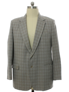 1970's Mens Plaid Disco Blazer Sport Coat Jacket