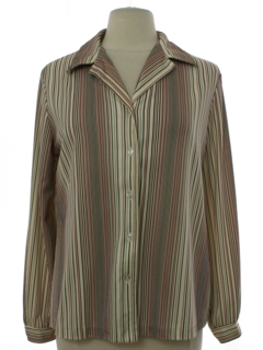 1970's Womens Print Disco Style Shirt