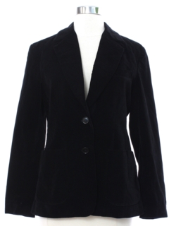 1970's Womens Black Velvet Blazer