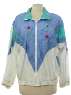 1980's Womens Windbreaker Track Jacket