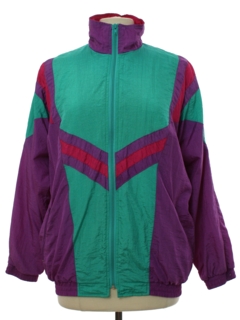 1980's Womens Totally 80s Windbreaker Track Jacket