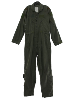 1980's Mens Grunge Pilot Flight Suit Coveralls Overalls