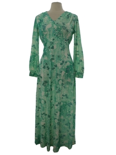 1970's Womens Hippie Maxi Dress