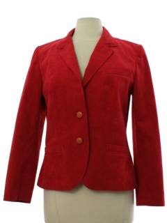 1970's Womens UltraSuede Roth Le Cover Designer Blazer Jacket