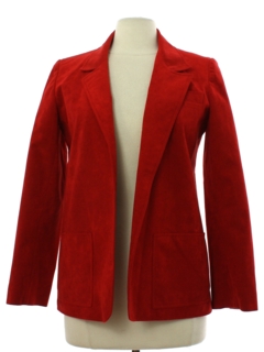 1970's Womens UltraSuede Roth Le Cover Designer Blazer Jacket