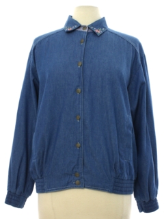 1990's Womens Denim Shirt Jacket