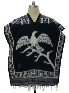 1980's Unisex Hippie Poncho Jacket