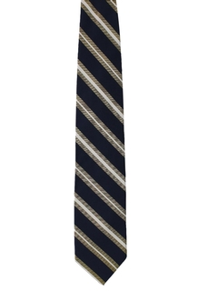 1990's Mens Luciano Barbera Designer Diagonal Wide Silk Necktie