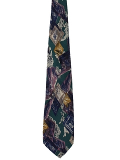 1990's Mens Pavone Designer Wide Silk Necktie