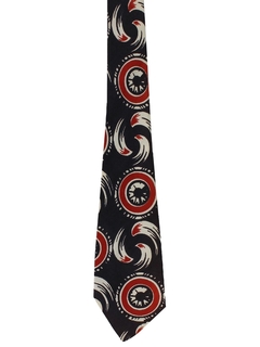 1930's Mens Wide Swing Auto Wheels Necktie