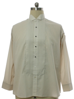 1980's Mens Pleated Tuxedo Shirt