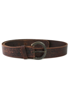 1990's Mens Accessories - Stamped Leather Western Belt