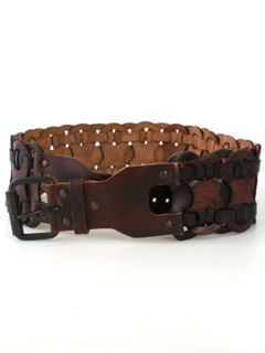 1990's Unisex Accessories - Leather Belt