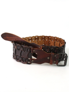 1990's Unisex Accessories - Leather Belt