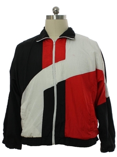 1990's Mens Wicked 90s Nylon Windbreaker Style Track Jacket