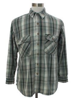 1990's Mens Grunge Heavy Cotton Flannel Shirt