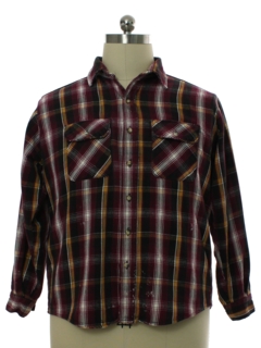 1990's Mens Grunge Heavy Cotton Flannel Shirt