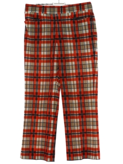 1970's Mens Plaid Leisure Pants